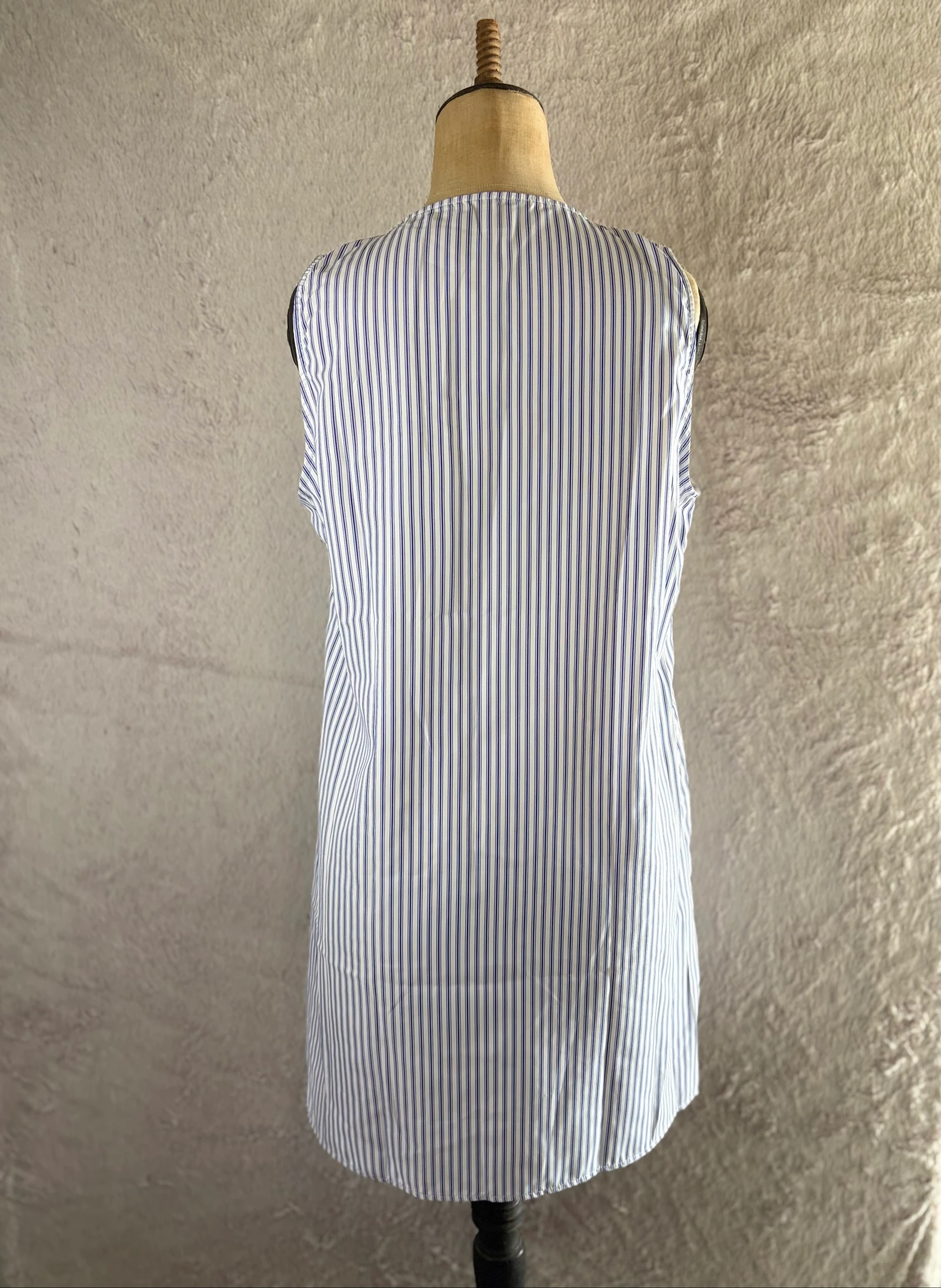 Robe tablier rayée bleu et blanc T.L – Style bohème – photo 4